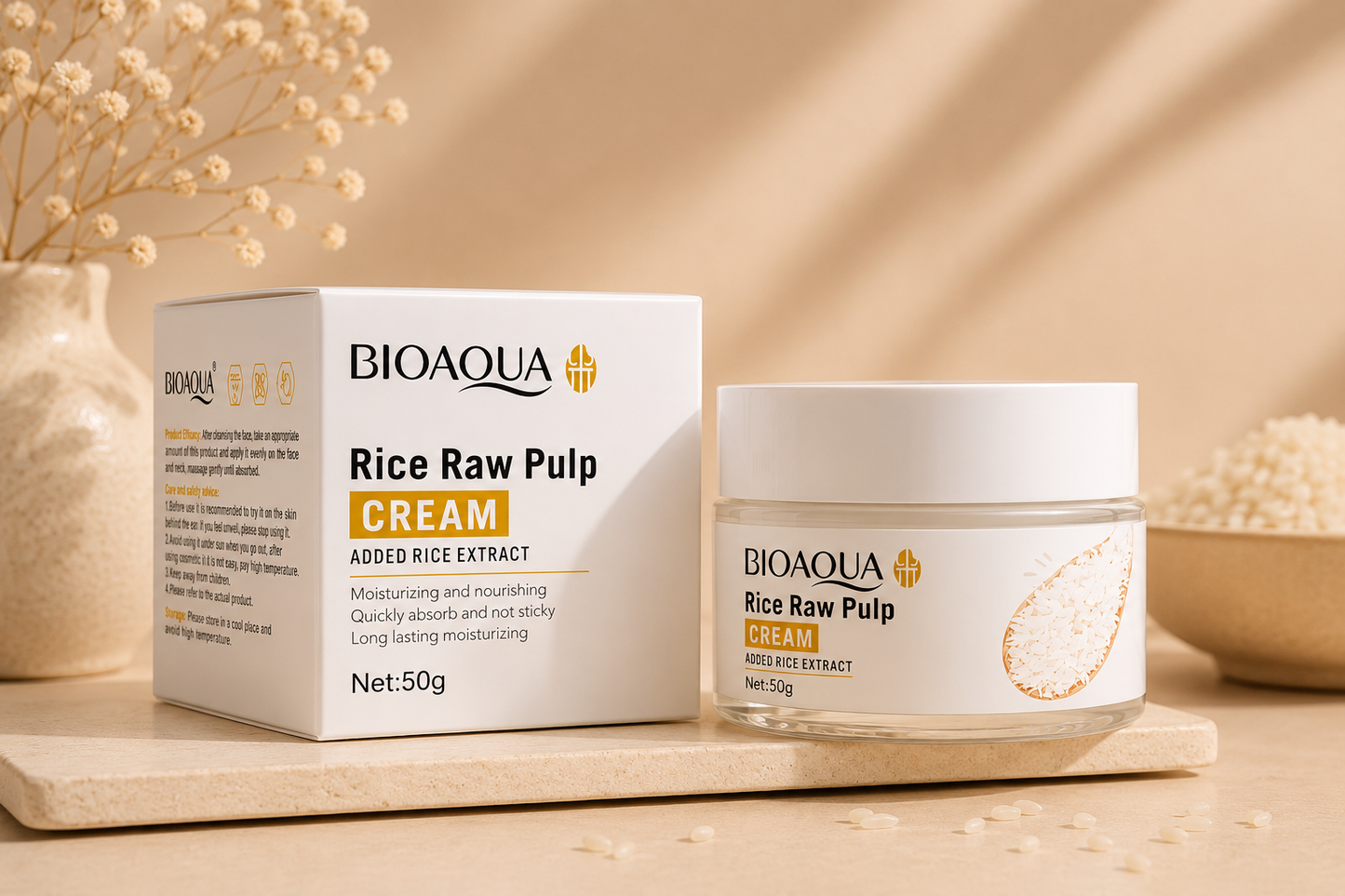 Bioaqua Rice Raw Pulp Facecream