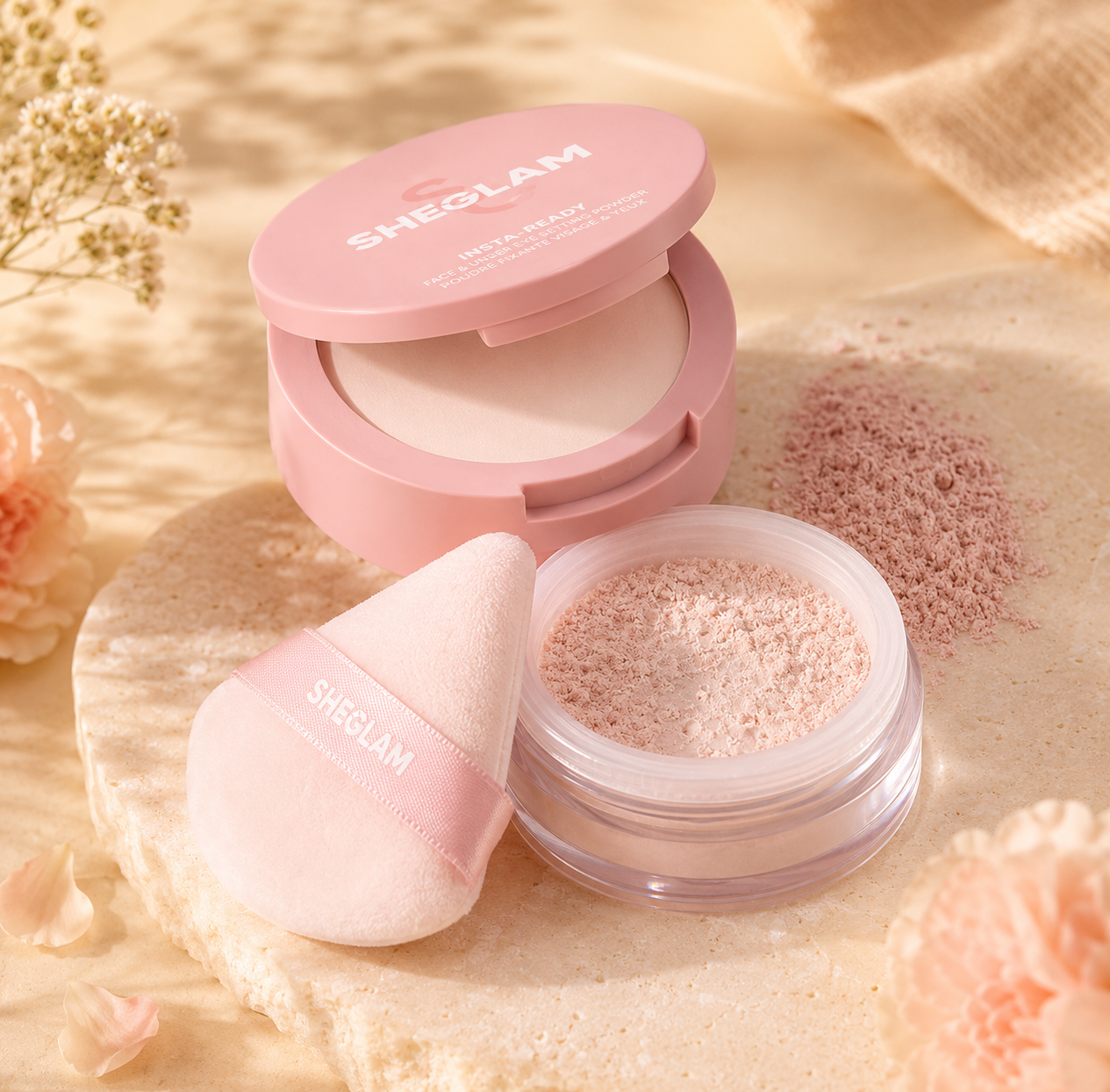 Insta-ready setting powder